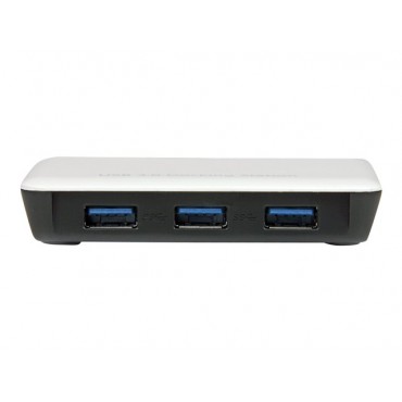StarTech USB 3.0 to Gigabit Ethernet NIC Network Adapter with 3 Port Hub White - USB 3 Ethernet