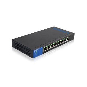 Switch Linksys LGS108P No Admin. 8 puertos Gigabit (4 PoE+)