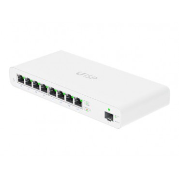 Switch Ubiquiti UISP 8 x 10/100/1000 PoE + 1 x Gigabit SFP - desktop - PoE 110 W