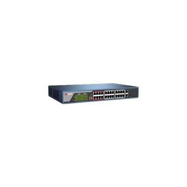 Switch L2 24 Ports POE+ 250mt 2 Puertos SFP/2 Puertos Gigabit 370W