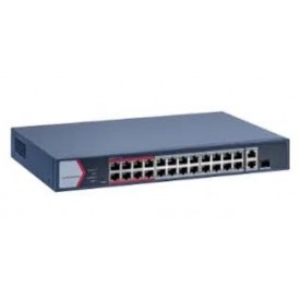 Switch Hikvision Administrable. 24ch POE+ 2 SFP + 2 10/100Mbps 370W