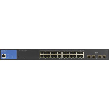 Switch Linksys 24-Port Managed POE+ 4 1G SFP 250W TAA