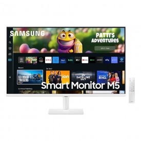 Monitor Samsung 32inch, FHD, 60HZ, Plano, M5, HDMI, USB, WIFI, BT, 5WX2SP, Blanco
