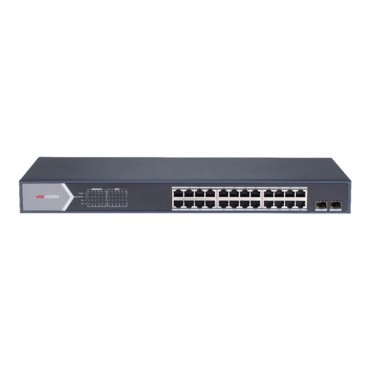 Switch Hikvision POE+ Adm. 24 puertos 300mt 230W 1 Uplink 1 SFP