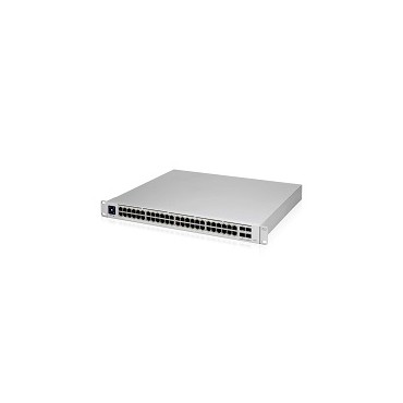 Switch Ubiquiti 48p con 32xGE PoE+ (195W) y 16xGE no PoE, 4xSFP