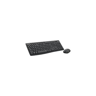 Kit Teclado - Mouse Logitech MK-295, Silencioso, wireless, Graphite black