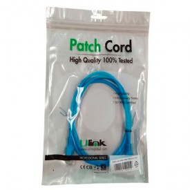 Patch Cord Ulink U/UTP, cat6, 1mt, azul