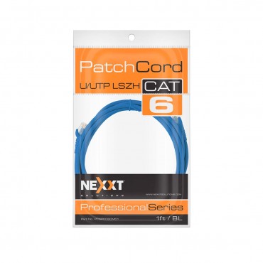 Patch Cord Nexxt U/UTP, cat6, 1mt, azul