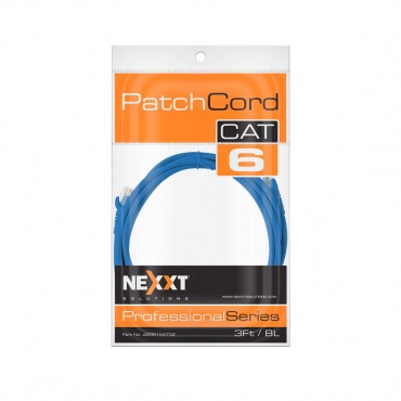 Patch Cord Nexxt U/UTP, cat6, 3Ft, azul