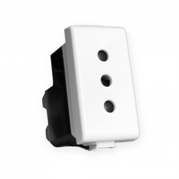 Enchufe Hembra Matix 2P+T, 10A, 240V, blanco