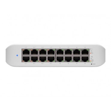 Switch Ubiquiti 16p con 8xGE PoE+ (45W) y 8xGE no PoE (sobremesa)