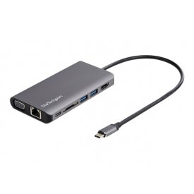 Hub StarTech USB C Multiport Adapter USB-C Mini Travel Dock with 4K HDMI or 1080p VGA 3x USB 3.0