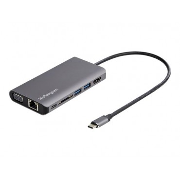Hub StarTech USB C Multiport Adapter USB-C Mini Travel Dock with 4K HDMI or 1080p VGA 3x USB 3.0