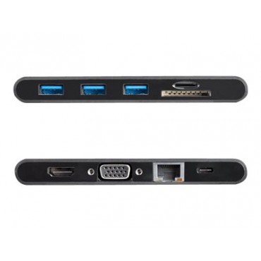 Adaptador StarTech USB-C Multiport HDMI/VGA - Mac/Windows - SD - PD